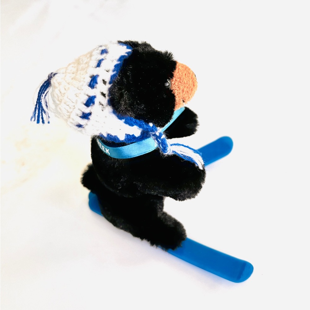 Beaver Creek skiing black bear 6" on skis 2008 stuffed animal house nWOT - Picture 4 of 14
